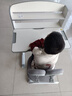 欧瑞凰儿童学习桌椅书桌子小学生写字桌椅套装可升降家用小孩作业课桌椅 悦学款灰手摇书架+手提双背2配件 实拍图