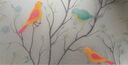 晴画 磨砂玻璃防窥膜卫生间窗户贴膜透光不透影贴纸 彩色小鸟90*200cm 实拍图