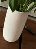 木子西年 陶瓷花瓶花艺装饰摆件 北欧波浪口拉丝插花水培容器客厅装饰瓷瓶 素时白色大号(不含花-高约28CM) 尺寸参考详情 实拍图