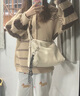 拉菲斯汀包包女包2025新款通勤托特包头层牛皮单肩斜跨设计感饺子包622397 奶昔白【头层牛皮版 JD专供】 实拍图