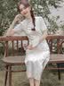 艾珠儿（Aizhuer）夏季女装2026年新款长裙国风少女新中式气质穿搭汉服旗袍连衣裙子 白色裙子 M 实拍图