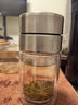 繁简茶水分离杯男女双层玻璃杯迷你网红水杯子便携旅行创意泡茶杯 钢本色200ML带杯套杯刷 实拍图