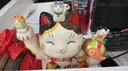 药师窑大号招财猫摆件彩绘招福大开运带项圈日本创意礼品开业乔迁日式 【加大不加价】6.5号&高19cm 实拍图