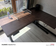 木藝生转角双电机电动升降电脑桌家用办公双人L型桌子工作台拐角书桌 双电2节插排右拐角3cm实木胡桃色 1.4*1.1M(升级加强版收纳横梁) 实拍图