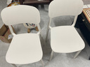 擎爵餐椅塑料椅子靠背家用凳子加厚餐厅吃饭休闲网红现代简约餐桌椅 奶油白【升级材质 强力承重】 实拍图