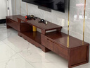 映巢（YINGCHAO）实木电视柜新款上档次家用客厅可伸缩小户型现代简约地柜电视机柜 A款【热卖款】- 胡桃色【送货上门】 整装 实拍图