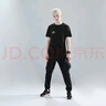 阿迪达斯 （adidas）t恤男夏季运动透气轻薄宽松棉短袖 黑/金（经典款） M  实拍图