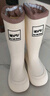 DG&DU雨鞋女款2025新款高筒防水防滑雨靴加绒长筒水鞋时尚学生软底水靴 【防水口款-防水防滑】白色 38/39【码数偏小】 实拍图
