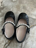 百丽童鞋春秋女童皮鞋返校学生鞋宝宝透气珍珠单鞋表演鞋 黑色29码 实拍图
