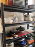 美亿莱 厨房置物架落地不锈碳钢家用微波炉收纳储物架烤箱架子多层 【3层碳钢加厚】长40宽30高80 实拍图