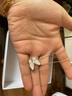 范哲尼18K金项链女蝴蝶钻石白母贝玫瑰金锁骨链吊坠饰品 18K金蝴蝶钻石套链告白礼盒定金 实拍图
