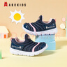 ABC KIDS毛毛虫童鞋秋冬男女童鞋轻便软底中小童宝宝鞋一脚蹬休闲运动鞋潮 深蓝/粉(春秋) 30 码适合脚长约17.5cm 实拍图