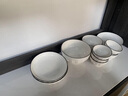 白朔碗盘餐具碗碟碗具套装轻奢纯色北欧风简约高级感乔迁新居送礼碗筷 礼盒装简素6人食（带汤煲） 30件套 实拍图