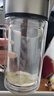带手柄双层玻璃杯高硼硅玻璃水杯耐高温隔热防烫茶杯 黑环盖一体烧厚底办公杯 380ml 1只 实拍图