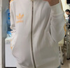 adidas Jennie同款复古三条纹夹克外套女春季阿迪达斯官方三叶草 汉玉白 M 实拍图