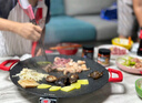 奥然电烤盘家用无烟电烧烤炉麦饭石不粘烤肉锅插电烤盘烤盘 大功率速热【38CM】3-6人（夹子+油刷） 1层 实拍图