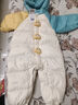 巴拉巴拉童装婴儿羽绒服连体衣宝宝衣服冬装哈衣爬服萌趣男童女童 蓝绿41501 90 cm 实拍图