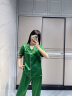 Agent Provocateur轻奢品牌女士睡衣女夏季真丝纯色短袖长裤两件套桑蚕丝家居服套装 TZ20541祖母绿 M 160 晒单实拍图