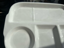 拜杰陶瓷减脂分餐盘快餐盘学生餐盒分格月子餐具一人食早餐盘盘子12寸 实拍图
