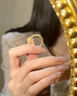 中国黄金（CHINA GOLD）黄金戒指男女素圈足金三生三世对戒实心指环520礼物送老婆爱人 【今/次日达】1.6g/10号【古法】 实拍图