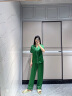 Agent Provocateur轻奢品牌女士睡衣女夏季真丝纯色短袖长裤两件套桑蚕丝家居服套装 TZ20541祖母绿 M 160 晒单实拍图
