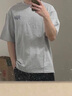 POUM日系灰色短袖t恤男装2025夏季新款青少年cityboy宽松百搭圆领体恤 MSL-C778浅灰色 XL 实拍图