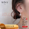 唯一（Winy）纯银耳钉999足银纯银耳钉耳坠生日礼物女送老婆礼物耳环饰 实拍图