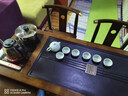 一米色彩中式实木茶桌阳台喝茶桌椅组合家庭用茶台烧水壶一体桌移动泡茶台 胡桃色茶桌+1围椅+2月牙椅 1.2米旋转茶桌(底部上水电茶炉) 实拍图