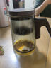 顶壶（DESKPOT）无杆玻璃内胆飘逸杯磁吸泡茶壶茶水分离懒人泡茶神器耐高温冲茶壶 磁吸滑动泡茶壶 透灰短嘴款 750ml 实拍图