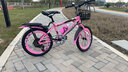 儿童自行车6-10岁7-12岁女童学生车小孩脚踏车单速变速碟刹山地车 高配粉色丨单速+后货架+大礼包 20寸【适合身高130-150cm】 实拍图
