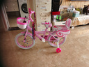 鑫旺彤自行车儿童3-6-10岁单车男女童轻便脚踏车辅助轮5岁女孩车公主车 粉升级白胎【悍马轮+护栏靠背】 16寸 适合身高105-125cm 实拍图