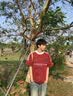 OEMG重磅纯棉美式复古酒红色短袖t恤男夏季潮牌五分袖条纹运动体恤 酒红色 XL [建议120-135斤] 实拍图
