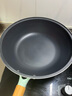 三禾微纳无涂层禾木不粘炒锅深煎含钛炒锅不锈钢炒菜锅30cm薄雾绿 实拍图