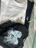 雪中飞白色短袖t恤女2025新款夏季纯棉宽松半袖女士简约休闲超好看上衣 黑色|8056-17036F (女款) M 实拍图