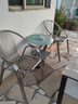 304加厚不锈钢椅子靠背椅家用单人扶手休闲座椅户外坐椅餐椅凳子 25双管椅加固中厚款304 实拍图