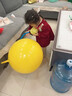 羊角球儿童感统训练蹦蹦球幼儿园宝宝健身跳跳球充气骑坐弹跳玩具 加厚45cm红色熊猫【材质/强承重 实拍图