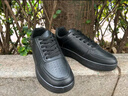 敛杉男鞋秋冬2025新款工作鞋子男百搭美式板鞋运动休闲黑色厨房防滑鞋 黑色 42 实拍图