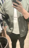 美式高街vibe飞行员教练夹克男春秋季宽松工装垫肩棒球服外套衣服 JK606军绿色 3XL 【建议150-165斤】 实拍图