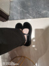 同源和老北京布鞋女春夏舒适舞蹈妈妈鞋酒店防滑软底平绒艾草工作鞋加绒 黑色 39 实拍图