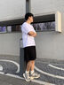 德尔惠短袖t恤男夏季半袖上衣冰丝运动圆领速干透气打底衫 白色 2XL 实拍图