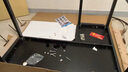 久丞家具转角电脑桌学生家用书桌双人书架一体组合桌卧室拐角L型电竞桌子 黑色右转角 140x100x74cm 实拍图