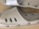 BAIHOU白猴浴室洗澡侧漏水防滑按摩情侣居家用凉拖鞋女士 浅蓝38-39 实拍图