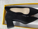 旻胜工作高跟鞋粗跟面试正装女鞋黑色职业工作中跟单鞋学生公务员空姐 黑色 5cm 37 实拍图