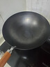 陳枝記窒化铁锅陈枝记炒锅家用炒菜不粘锅氮化防锈熟铁锅圆底燃气灶专用 圆底无耳单锅+茶色盖+铲 30cm 实拍图
