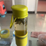 茶花 玻璃杯水杯杯子玻璃杯家用简约清新森系泡茶杯带盖便携女 绿色【500ml】 实拍图