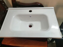 歌迪瓦（GEDIWA）落地式太空铝浴室柜小户型陶瓷盆支架阳台洗脸手盆台卫生间洗手台 60x40cm陶瓷+双层柜+冷热龙头 实拍图