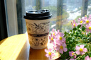 云蕾一次性咖啡杯加厚防烫带盖奶茶饮料杯外卖冷热饮410ml*16套 实拍图