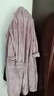 韩彩睡衣女士法兰绒秋冬长袖加厚珊瑚绒浴袍睡袍女家居服 粉紫 XXL 实拍图
