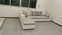 卡瑞龙 布艺沙发 简约现代客厅沙发大小户型简欧实木沙发组合整装家具 【柔适乳胶版】四人位3.0米+脚踏+茶几+电视柜 雪尼尔透气麻棉布（可拆洗） 实拍图