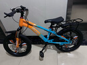 凤凰山地自行车男女变速山地车碟刹青少年儿童自行车学生单车 星际 橙蓝【变速】后座+LED灯+三刀轮 18寸【适合120-155cm】 实拍图